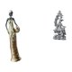 thumbnail image 1 of Escultura de mujer tribal africana y figura de Guan Yin, estatua decorativa fusionada para escritorio, dormitorio u oficina. Ideal para inauguración d, 1 of 8