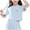 Blue, variant on Girls Shirts Short Sleeve Cotton Kids T-Shirts Plain Basic Tee Clothes Summer Tops for Kids 5 -15 Years Comfortable Everyday Basic Shirt