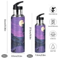 thumbnail image 2 of Yayeee 33oz Insulated Water Bottle Double Wall Stainless Steel with Flip Straw Lid, Purple Street, 2 of 7
