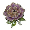 thumbnail image 1 of Women Brooch Sparkling Rhinestones Enamel Peony Shape Lapel Pin Suits Coats Bags Scarves Badge Versatile Accessory, 1 of 8