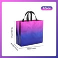 thumbnail image 2 of 12PCS 14x13 Inch Gradient Grocery Bag Large Mauve Reusable Cloth Lightweight Shopping Bags with Handles Portable Foldable Waterproof Gift Bags for Birthday Parties Wedding Christmas DIY, 2 of 8