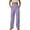 Purple, variant on MELDVDIB Womens Jeans Cargo Pants Elastic Waisted Wide Wide Leg Pants Solid Color Light Weight Lounge Trousers with Pockets Gray M