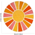 thumbnail image 7 of Sun Kids Rug,2.6 ft Rainbow Kids Rugs for Room,Non-Slip Washable Round Kid playroom rug,Ultra Soft Circle Nursery Rug Colorful Kids Area Rug for Kid Room Classroom Bedroom Living Room Decor（Pink）, 7 of 7
