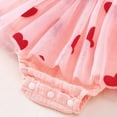 thumbnail image 4 of JUMEYU Baby Girl Short Sleeve Romper Baby Girl Clothes Newborn Romper Dress Infant Sleeveless Summer Outfits with Headband 0 3 6 9 12 18 24 Months (Pink,0-3 Months), 4 of 7