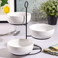 thumbnail image 3 of Gibson Home Gracious Dining 3-Tier Tidbit Bowl W/ Metal Stand, 3 of 3