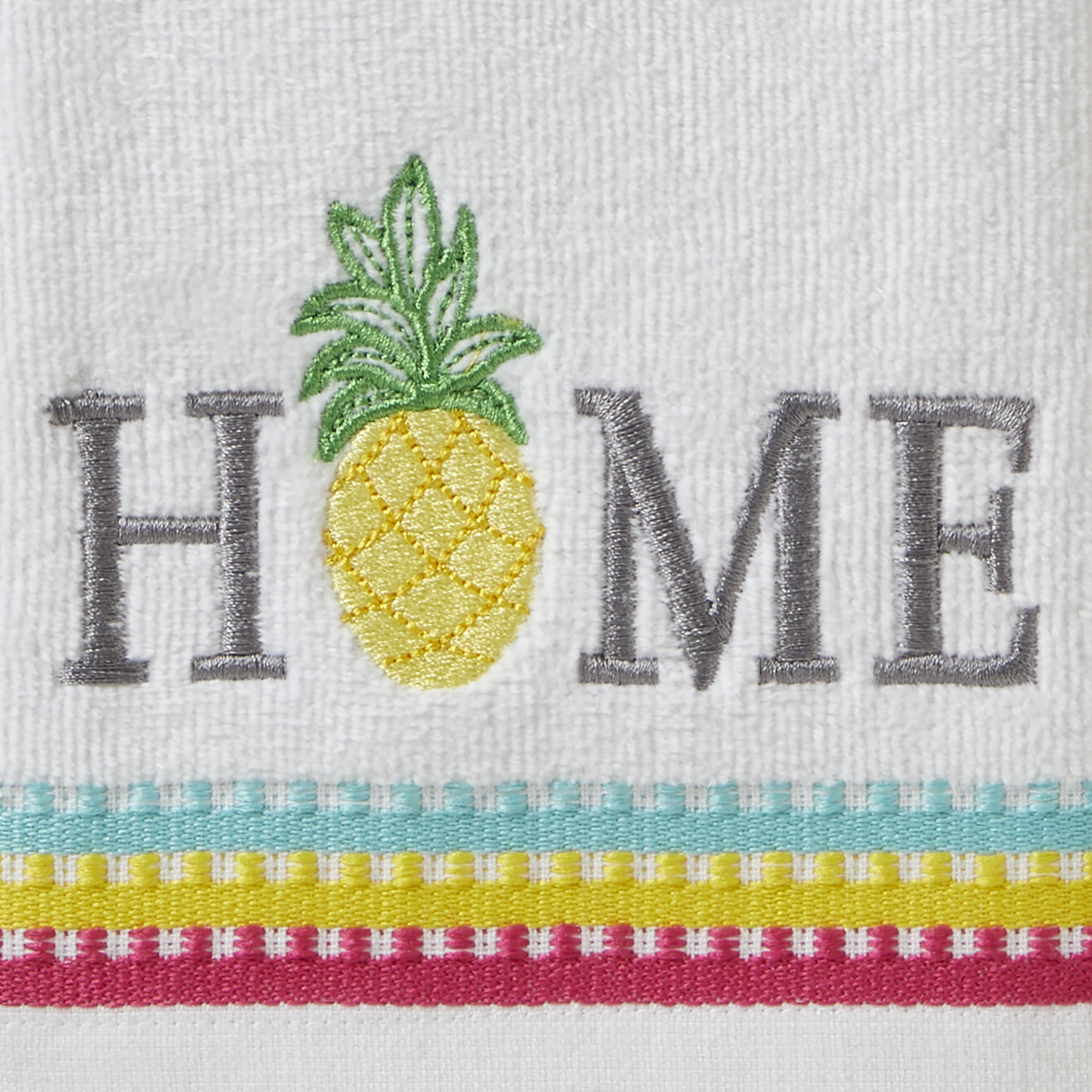 SKL Home Pineapple Home Hand Towel (2-Pack),White