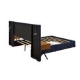 thumbnail image 4 of King Size Velvet Platform Bed with Tufted Wingback Headboard & Storage Cabinets, Modern Upholstered Bed with 2 Night Lamps, 3-in-1 Wood Bed Frame with Strong Slats, Royal Blue, 4 of 7