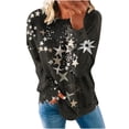 thumbnail image 2 of Chandails à Capuchon de Mode pour Femmes 2023 T-shirt Imprimé Ample Manches Longues Blouse Col Rond Hauts Décontractés Sweat à Capuche 50 % de Réduction Costumes Halloween/noël, 2 of 5