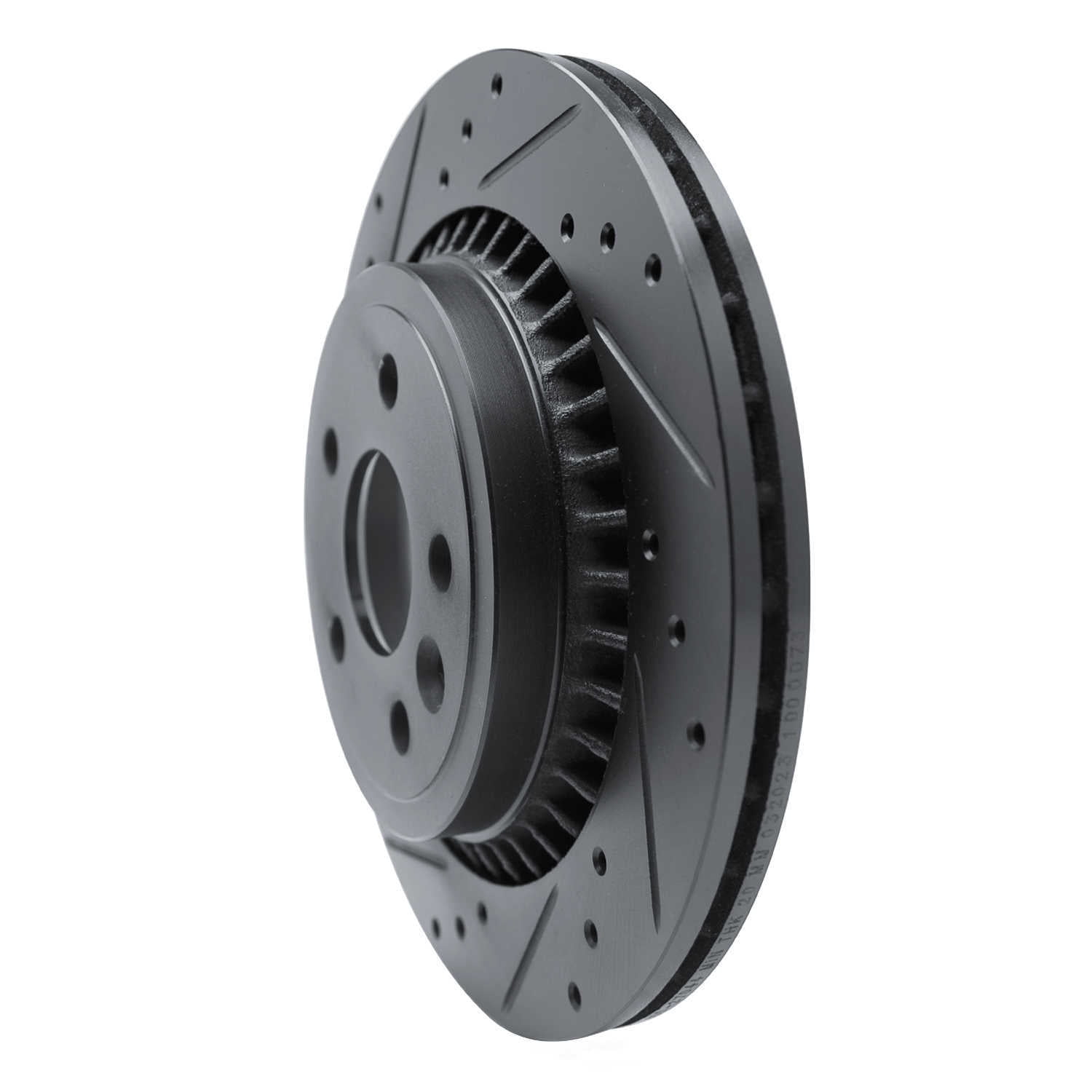 Dynamic Friction Company 633-27044L DFC Brake Rotor - Drilled And Slotted - Black