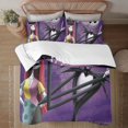thumbnail image 1 of Juego de cama de tres piezas Pesadilla antes de Navidad, edredón cálido y cómodo, ropa de cama suave, regalo de Navidad para niños y adultos, dos fundas de almohada, una funda de edredón, 1 of 6