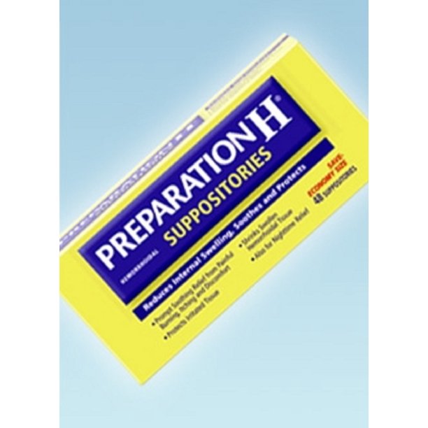 Preparation H Hemorrhoid Relief Suppository 24 per Box Walmart