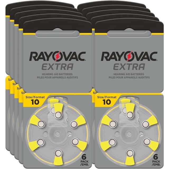 RAYOVAC® Piles pour Appareil Auditif Extra Size 10 (60 Piles)