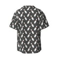 thumbnail image 6 of Lafuoo Bowling Pins Pattern Men's Cuban Collar Short Sleeve Shirt, Button-Down Resort Beach Pocket Shirt-4X-Large, 6 of 7