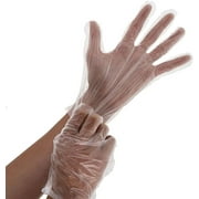 AMZ Supply High Density Polyethylene Gloves X-Large 1 Mil Clear Lightweight PE for Food Service. 1000 Pack.