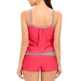 thumbnail image 3 of XFHLMJFF Womens Tankini Swimsuit Tummy Control Two Piece Normal High Waisted Bathing Suit Sports Vacation Strap New Padded Bra Leisure Swimwear, 3 of 8