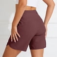 thumbnail image 3 of Women's Active 7 Inseam Athletic Long Running High Wasistband Shorts, Fast-Drying Lightweight Shorts with Pocket, 3 of 4