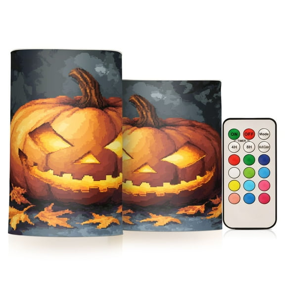 BZSMCE Flameless Candles LED Lights Pumpkin Light Creativity Battery Candles