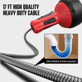 thumbnail image 4 of Electric Drain Auger, 25FT Plumbing Snakes, Snake Drain Clog Remover for Unclogging Toilet, Sewer, Bathroom, Sink Drain Pipes, 4 of 6