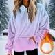 thumbnail image 1 of HongQid Fuzzy Hoodies for Women Pullover Sport Hoodie Cozy Oversized Pockets Hooded Sweatshirt Athletic Fleece Hoodies, 1 of 5