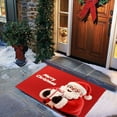 thumbnail image 4 of HomeKingdee Non Slip Bath Mat for Bathroom Floor Tub, Funny Santa Claus Bathroom Rug Water Absorbent Soft Shaggy Rugs Indoor Doormats Snowflake on Red Background Mats, 4 of 6