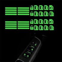NOGIS 2Pcs Control Switch Luminous Sticker for Car Outer Door Handle Button Switch Panel Night Safety Luminous Decals Glow in Dark Accessories for Car Window Door (Green)