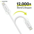 thumbnail image 4 of USB-C Phone Charger Cable, Overtime USB Type C to Lightning Cable 10ft - White (4 Pack), 4 of 9