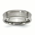 thumbnail image 1 of Bague en Titane Biseautée, Concave 6mm Brossé et Poli Taille 11.5, 1 of 6