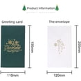 thumbnail image 4 of Tarjetas de Navidad Combinación de tarjetas de Navidad 3D, tarjeta de árbol de Navidad brillante estéreo, con sobres, tarjeta de Año Nuevo 2023, puede escribir mensajes, 3 tarjetas de árbol de Navida, 4 of 4