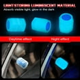 thumbnail image 5 of CHUSYYRAY Automotive Valve Stem Cap Glow-in-the-Dark Blue 8-Pack 16.2mm x 7.55mm, 5 of 12