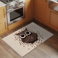 thumbnail image 3 of Coffee Owl Bathroom Rug Washable 2x3 Entryway Rug Non Slip Cute Bird Big Eyes Animals Brown Beans Front Door Mat Low Pile Indoor Doormat Throw Floor Carpet for Kitchen Bedroom Entrance, 3 of 8