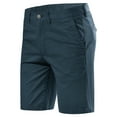 thumbnail image 5 of INSPIRE CHIC Men's Summer Solid Color Slim Fit Flat Front Walk Chino Shorts 34 Navy, 5 of 7