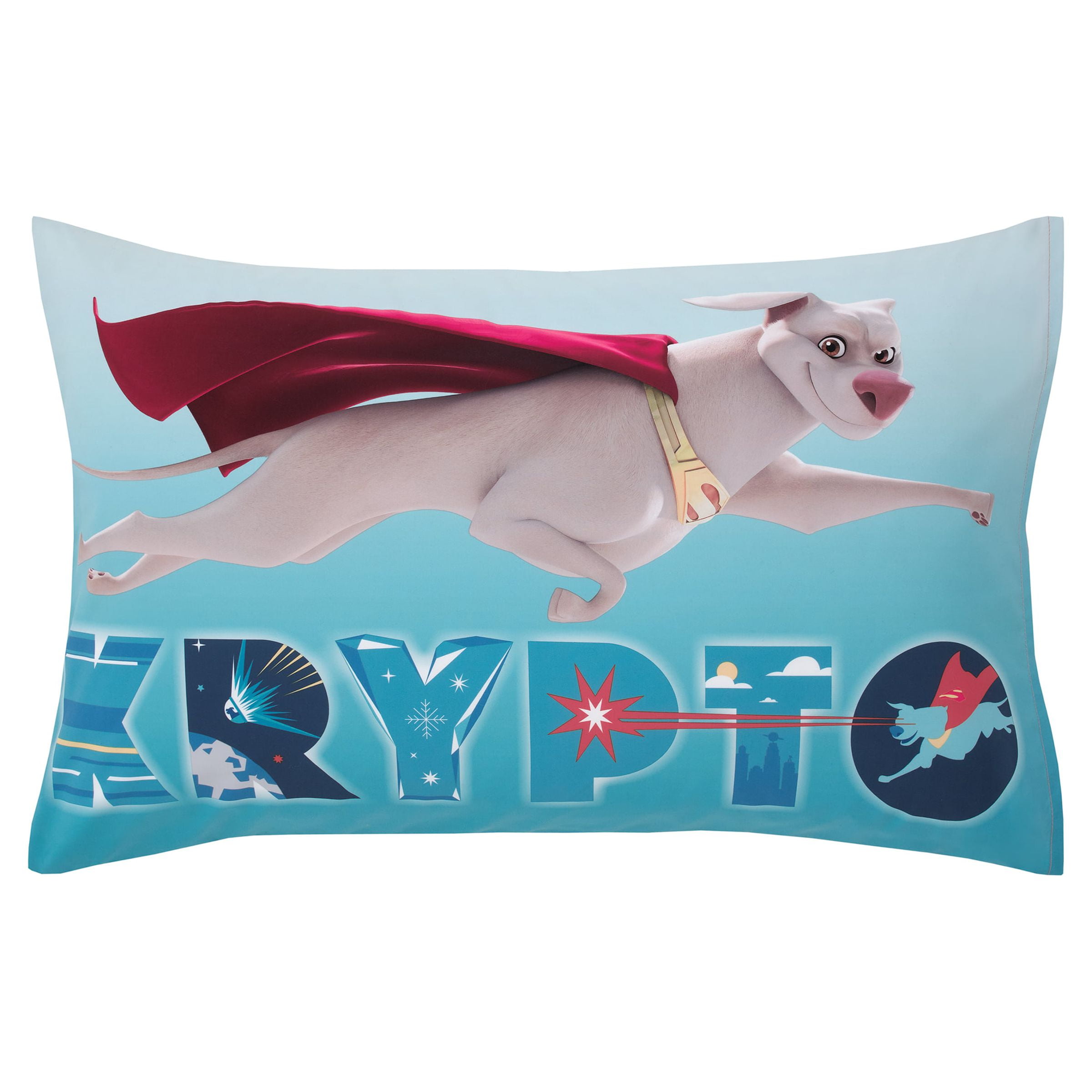 Warner Bros. DC Super Pets Krypto 4-Piece Toddler Bedding Set, Toddler Bed