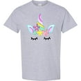 thumbnail image 3 of Inktastic Unicorn Face T-Shirt, 3 of 5