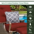 thumbnail image 3 of Hanover Lattice Indoor/Outdoor Throw Pillow, Decorative, Set of 2, Grey - HANTPLATT-GRY-2, 3 of 4