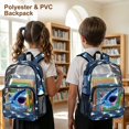 thumbnail image 4 of SEANATIVE Middle School Clear Backpack Kids Transparent Bookbag See Through Daypack Heavy Duty PVC Schoolbag School Accessory for Boys Girls Teens, Shark Blue, 4 of 7