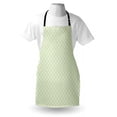 thumbnail image 3 of Retro Apron Pastel Vintage Geometric Swirled Square Shapes Monochrome Ornate Tile Pattern, Unisex Kitchen Bib Apron with Adjustable Neck for Cooking Baking Gardening, Lime Green White, by Ambesonne, 3 of 3