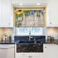 thumbnail image 6 of Sunflower Kitchen Curtains 2 Panels UV Protected Tier Curtains, Half Window Curtains Kitchen Tiers for Guest Room Bathroom Sink Laundry Room Basement,24"x27", 6 of 7