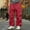 Red, variant on WIZUTIZ Mens Baggy Cargo Pants Water Resistant Hiking Work Pants Outdoor Breathable Lightweight Pant with Multi Pockets