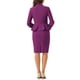 thumbnail image 3 of Conjuntos de trajes para mujeres INSPIRE CHIC, atuendos de negocios, blazer peplum sin cuello, falda lápiz formal, conjunto de 2 piezas XL color púrpura oscuro, 3 of 6