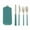 Green, variant on Reusable Travel Utensils with Case, Camping Flatware Sets for Daily Use or Outdoor, 4 Sets Plastic Portable Cutlery Set Chopsticks Knives Fork and Spoon for Lunch Box Accessories