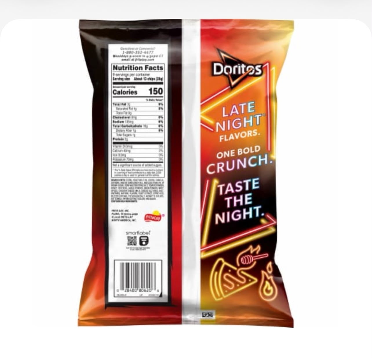 Doritos Late Night Hot Honey Pizza Flavored Tortilla Chips