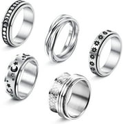 Jstyle Fidget Ring Spinner Ring Anxiety Ring Fidget Rings for Anxiety for Women Stainless Steel Rings