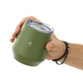 thumbnail image 4 of JoyJolt Vacuum Insulated Stemless Wine Tumbler with Lid - 12 oz - Green, 4 of 7