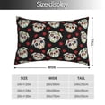 thumbnail image 2 of Kdxio Cotton Pillow Cases 16"x24" Pillowcases,Soft and Breathable Bedroom Pillow Cases-colorful Skull dog flower-No Pillow Core, 2 of 5
