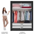 thumbnail image 4 of Ropero Closet Madesa Dallas Plus 2 Puertas Corredizas 4 Cajones Negro/Blanco, 4 of 5