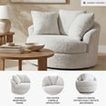thumbnail image 4 of Signature Design by Ashley Snodoodle Gray Oversized Swivel Accent Chair, 4 of 11