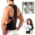 thumbnail image 2 of Back-Belt Adult Magnetic Posture Corrector Adjustable Correction Waist Trainer Shoulder Lumbar Brace Spine Support Straight Belt Black L, 2 of 6
