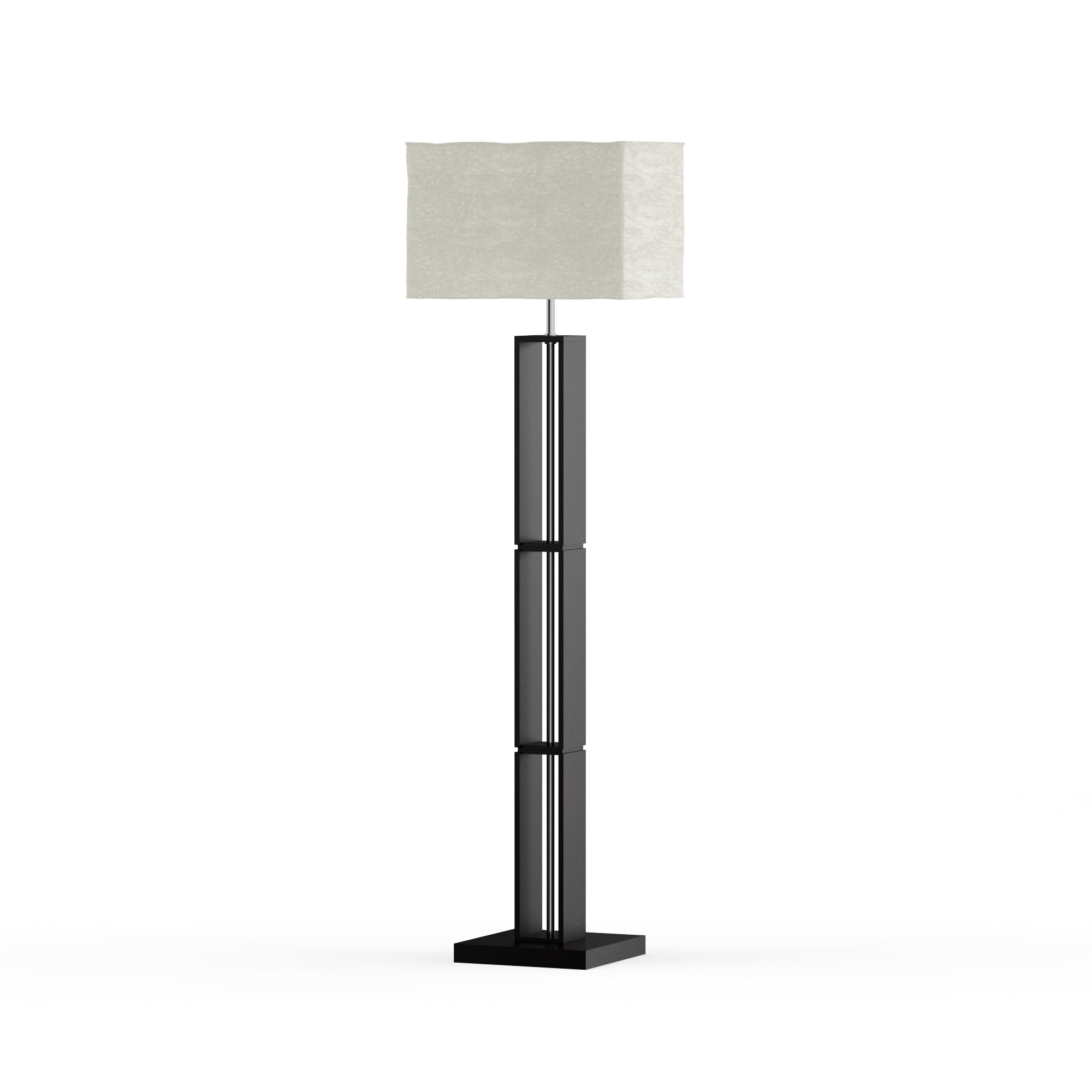 Mainstays Dark Wood Floor Lamp with Rice Paper Shade, 58.63 in