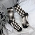 thumbnail image 5 of Rateoe Black and white houndstooth for Women Casual Calf Socks - Cute Crew Socks - Thin Soft Above Ankle Socks Size 5-11, 5 of 6