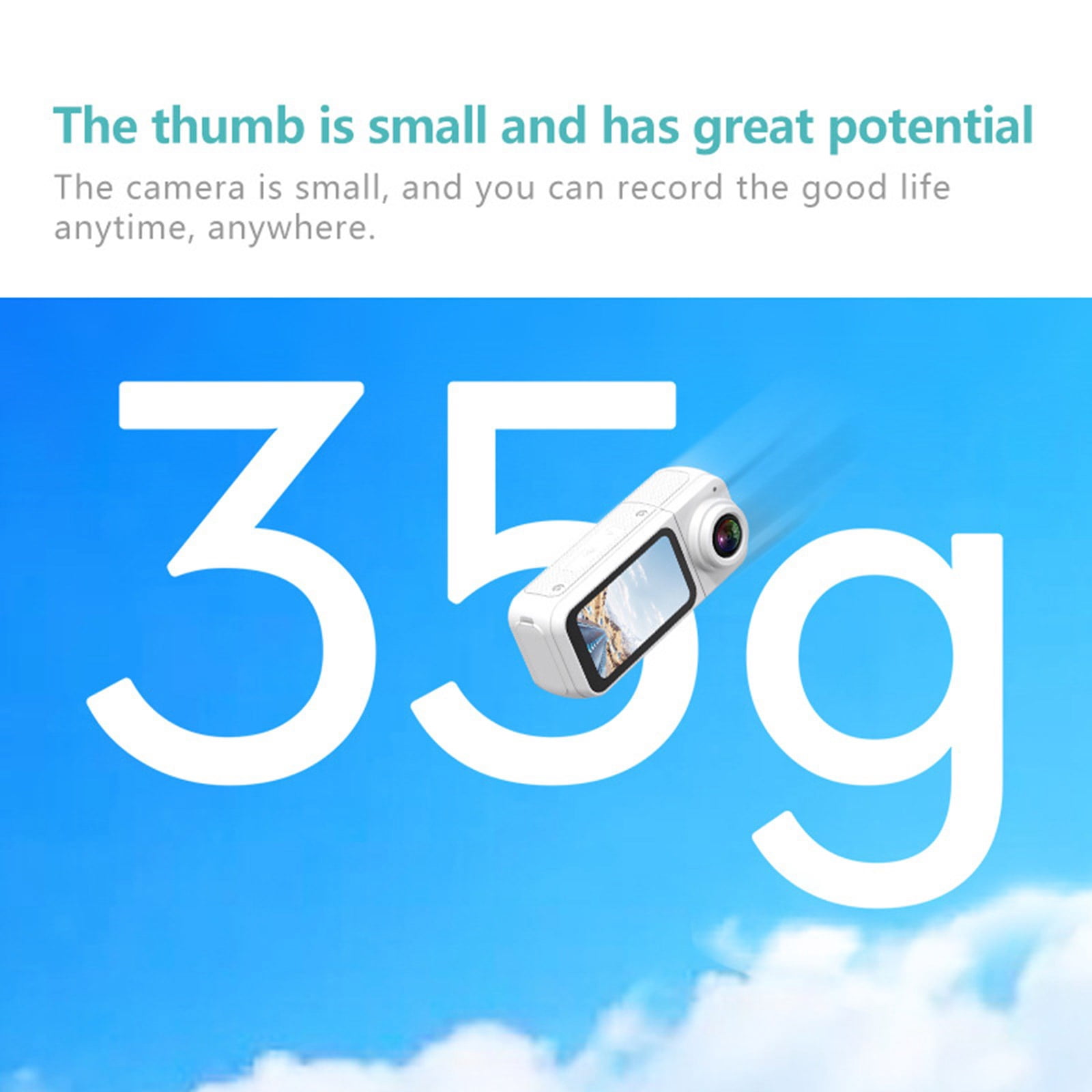 RUISINERY 1.47in Thumb Sized Small Camera With 180° Rotating Lens 2.7K Video Strong Magnetic For Capturing Life's Moment
